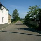 Der Buschweg  von Mühlberger Straße Richtung Burgwall.